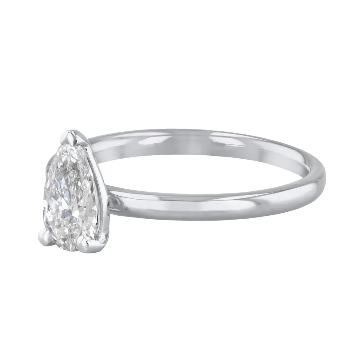 0-25ct Sofia Pear Cut Diamond Solitaire Engagement Ring | 18ct White Gold