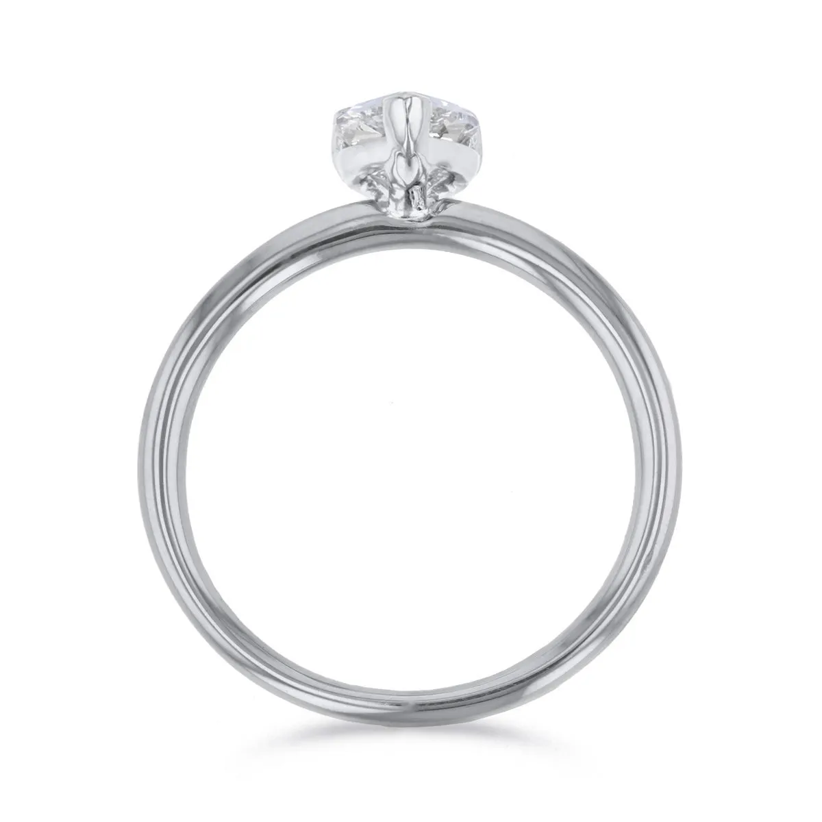 0-25ct Sofia Pear Cut Diamond Solitaire Engagement Ring | 18ct White Gold