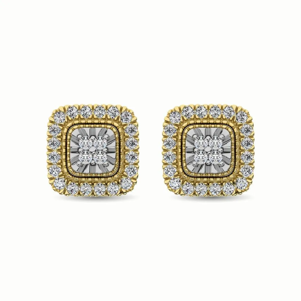 10K Yellow Gold 1/3 Ct.Tw. Diamond Stud Earrings