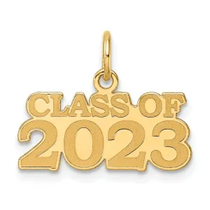 14K Yellow Gold CLASS OF 2023 Charm - Polished Finish