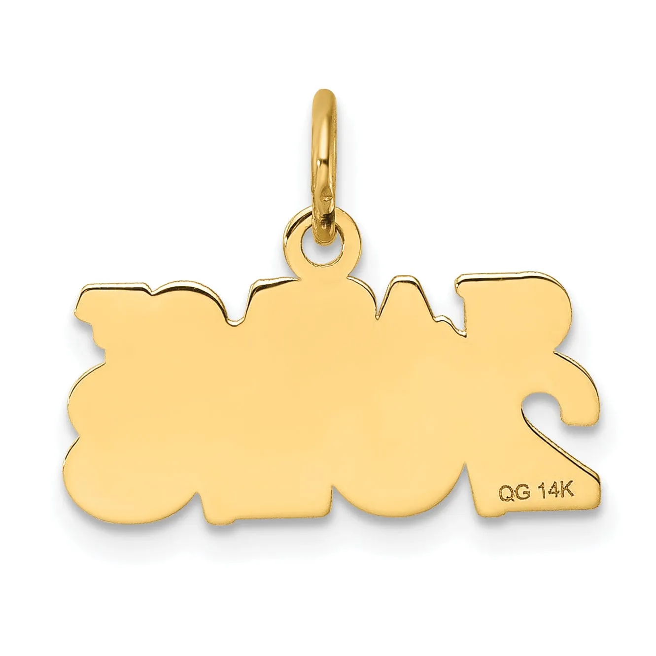 14K Yellow Gold CLASS OF 2023 Charm - Polished Finish