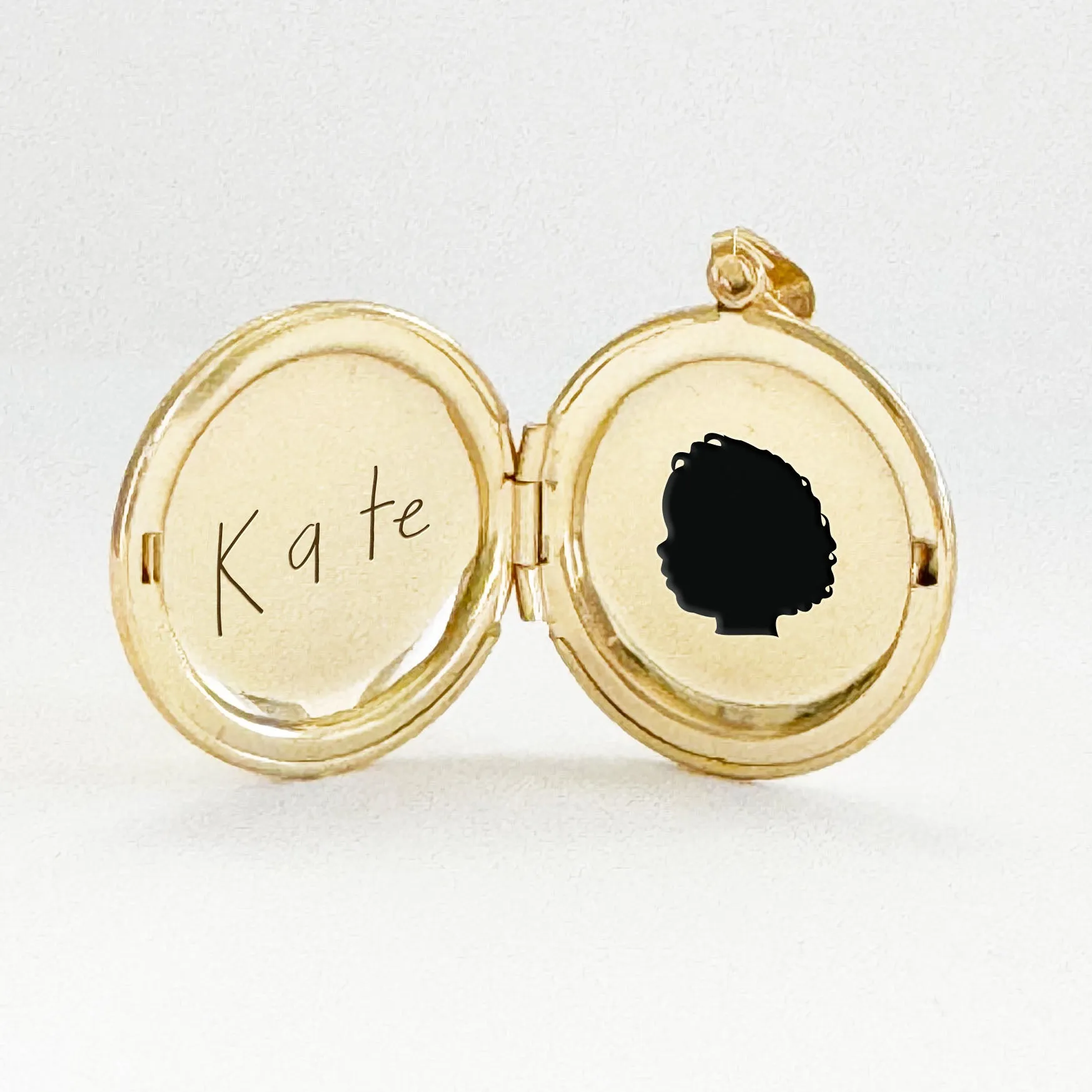 14k Yellow Gold Large Silhouette Locket