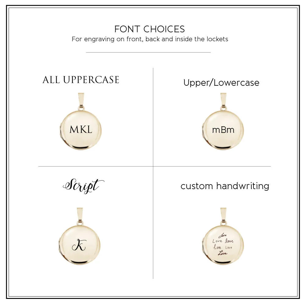 14k Yellow Gold Large Silhouette Locket