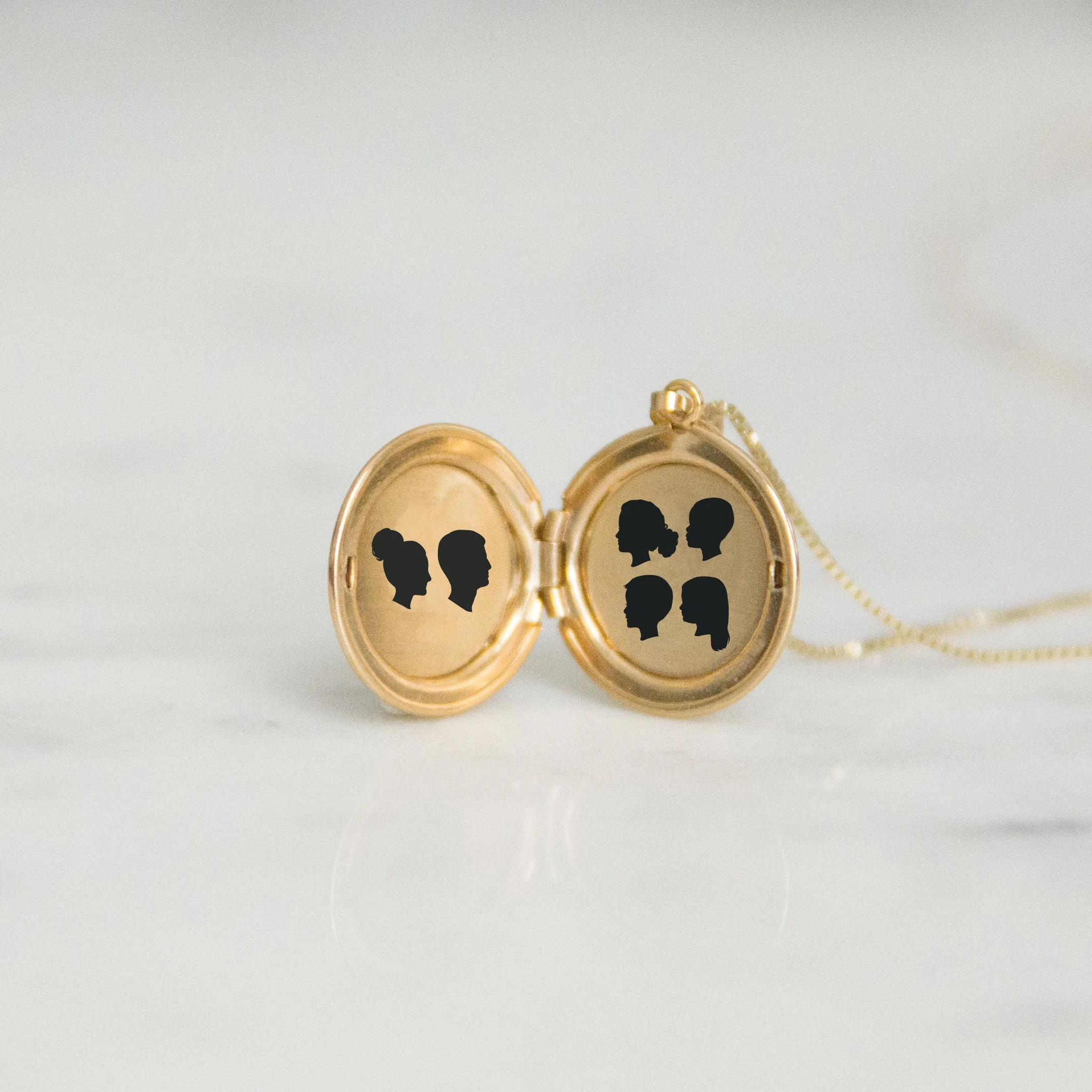 14k Yellow Gold Large Silhouette Locket