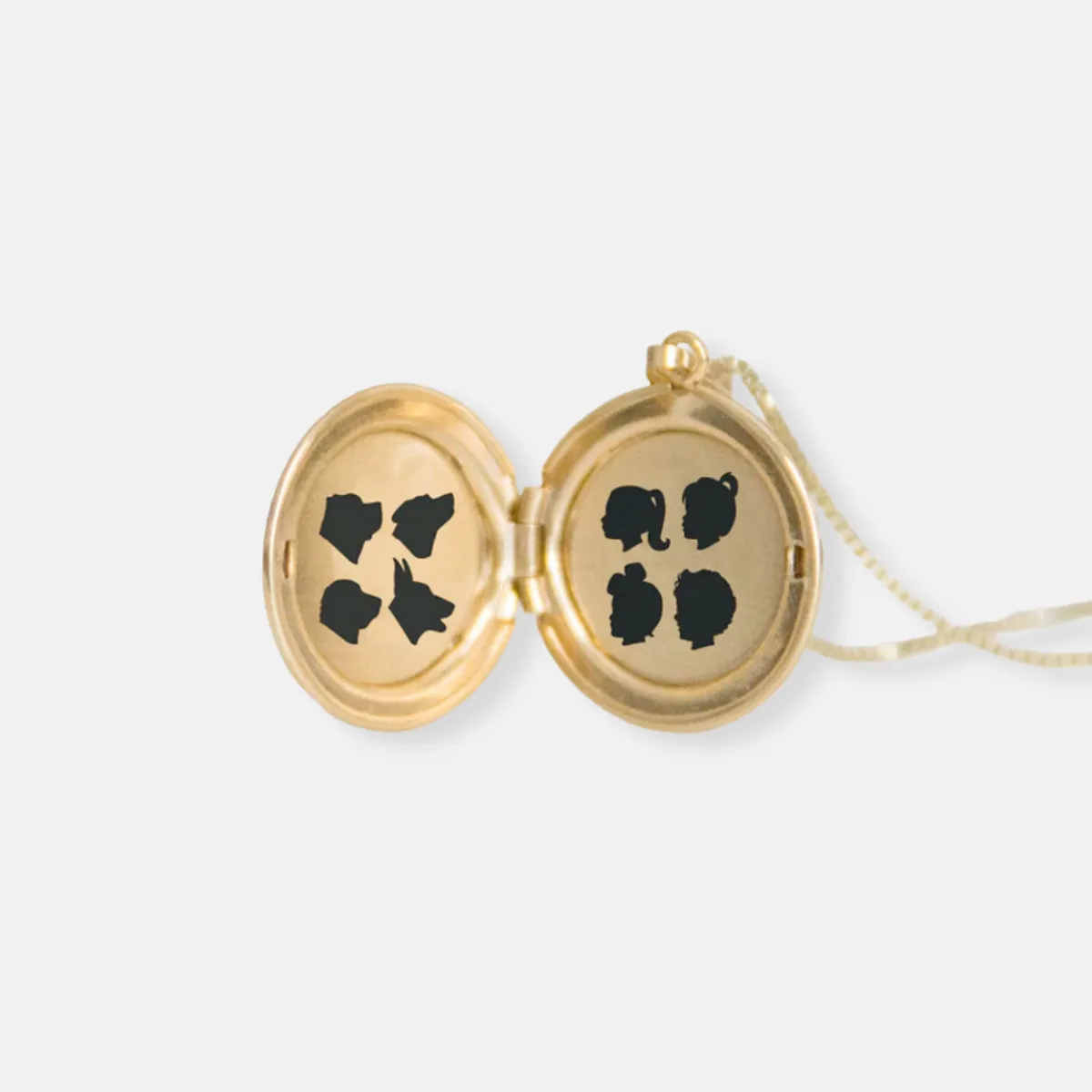 14k Yellow Gold Large Silhouette Locket