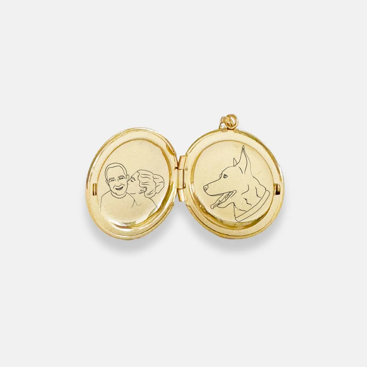 14k Yellow Gold Large Silhouette Locket