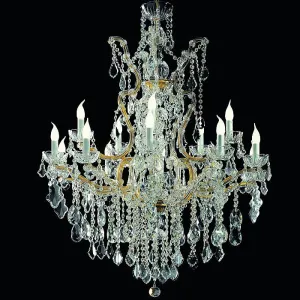 16 Light Crystal Glass Chandelier