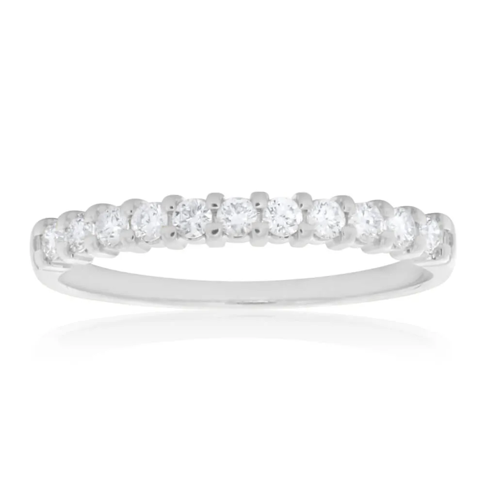 18ct White Gold Ring With 0.25 Carats Of Diamonds