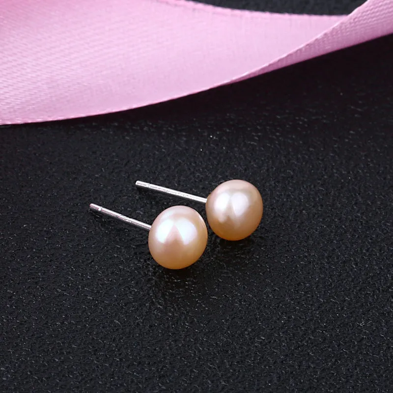 2 Pairs Earrings S925 Sterling Silver Stud Earrings