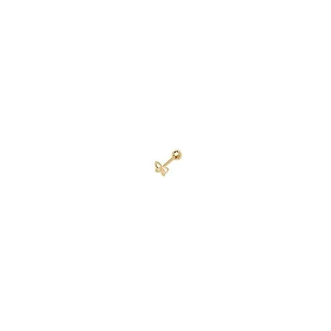 9ct Yellow Gold Butterfly Cartilage 8.5mm Post Stud ES904P