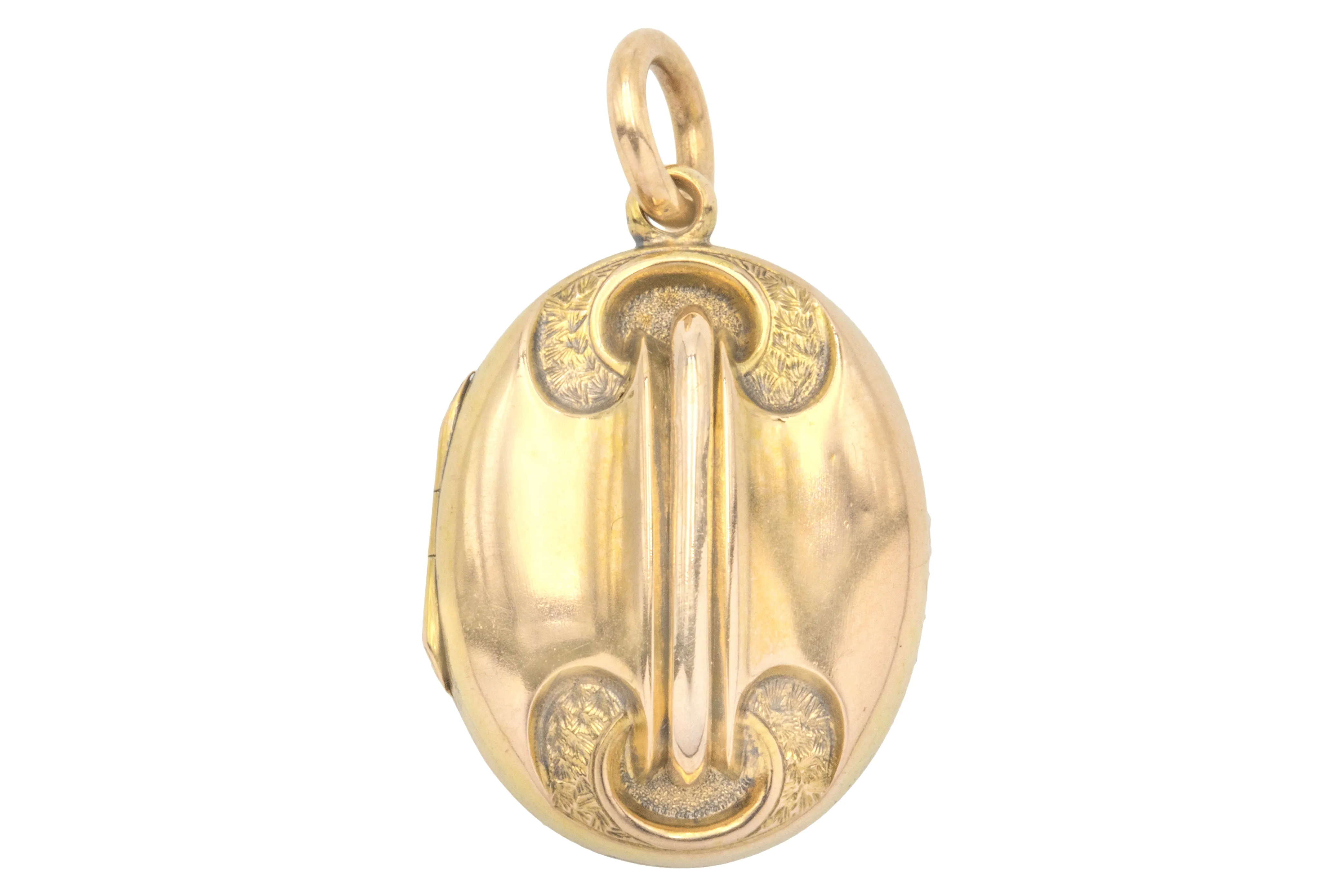 Antique 15ct Gold Engraved Buckle Locket