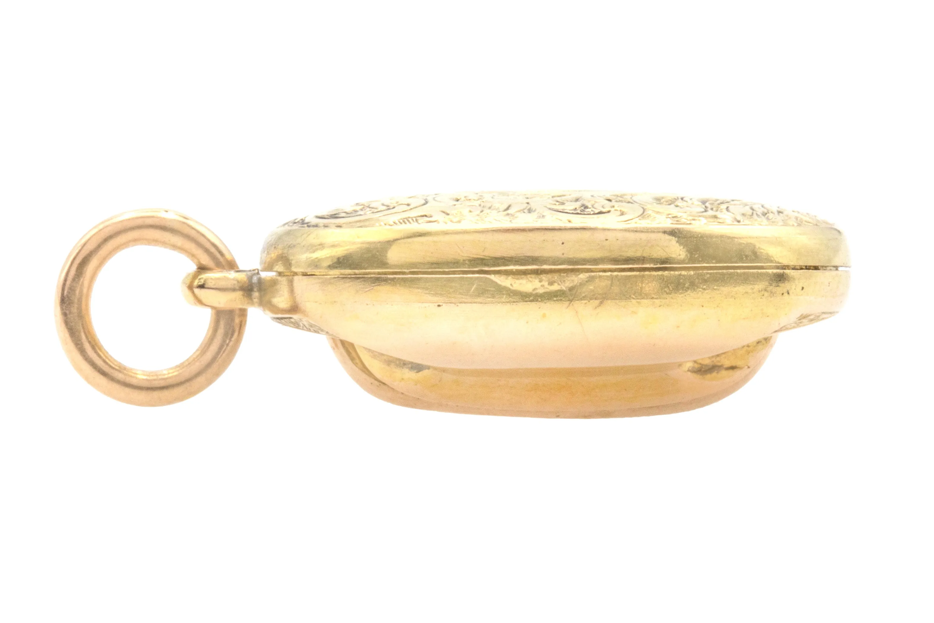 Antique 15ct Gold Engraved Buckle Locket