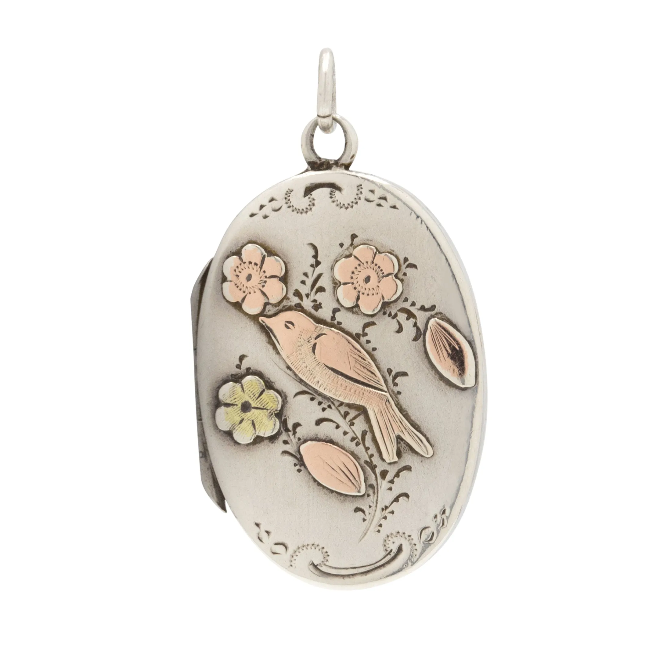 Antique Silver & Gold Oval Locket