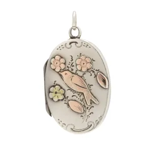 Antique Silver & Gold Oval Locket