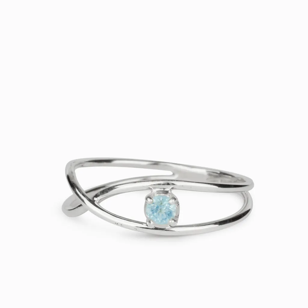 Aquamarine Birthstone Ring