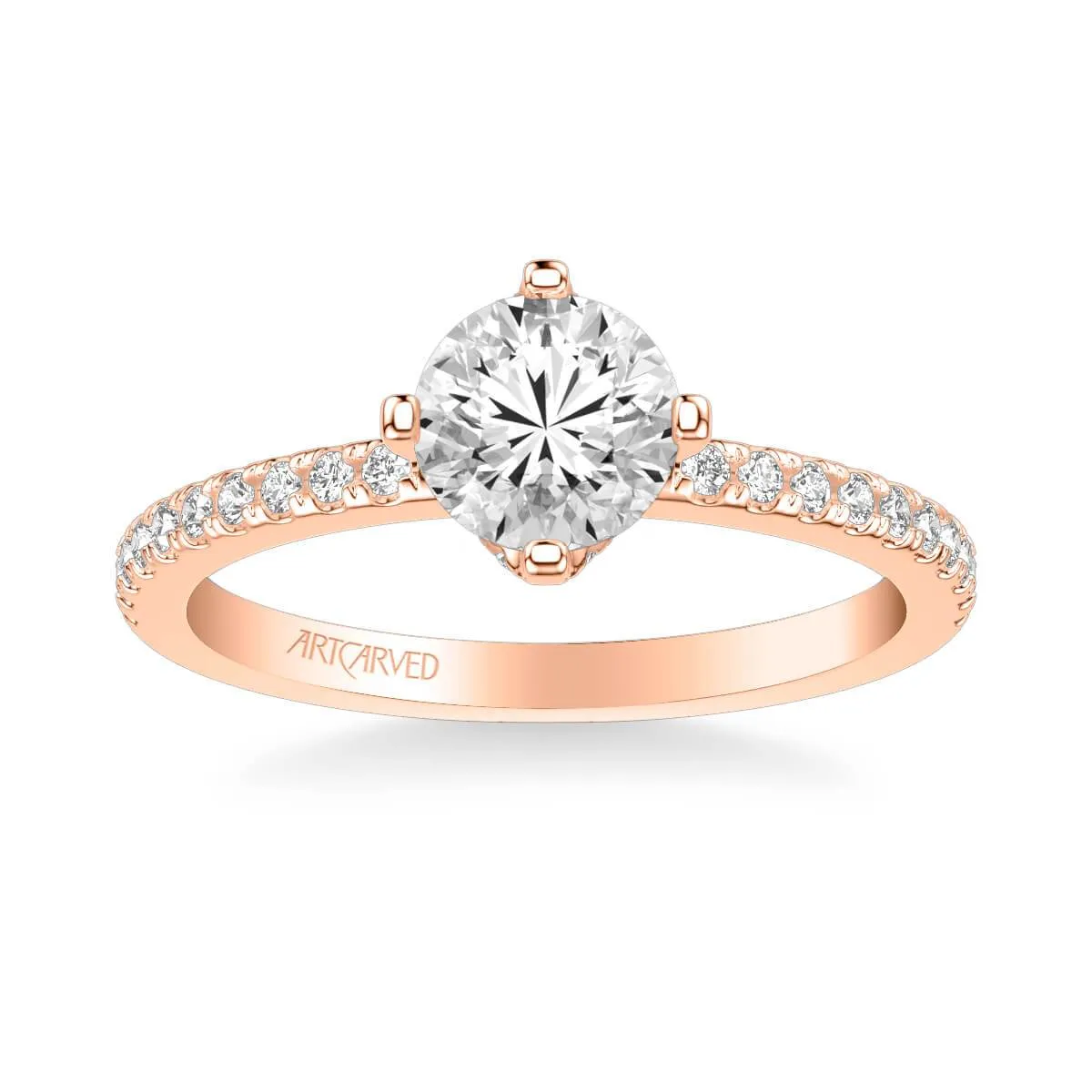 Ashlyn Classic Side Stone Diamond Engagement Ring