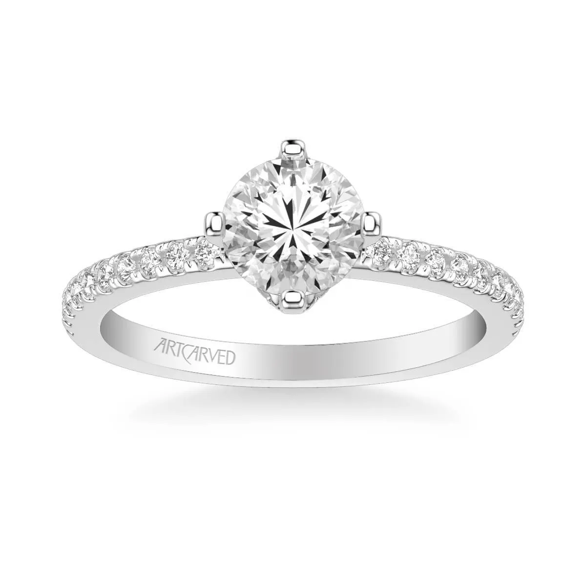 Ashlyn Classic Side Stone Diamond Engagement Ring