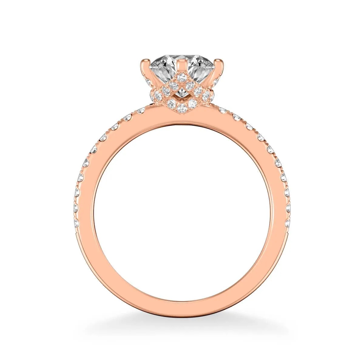 Ashlyn Classic Side Stone Diamond Engagement Ring