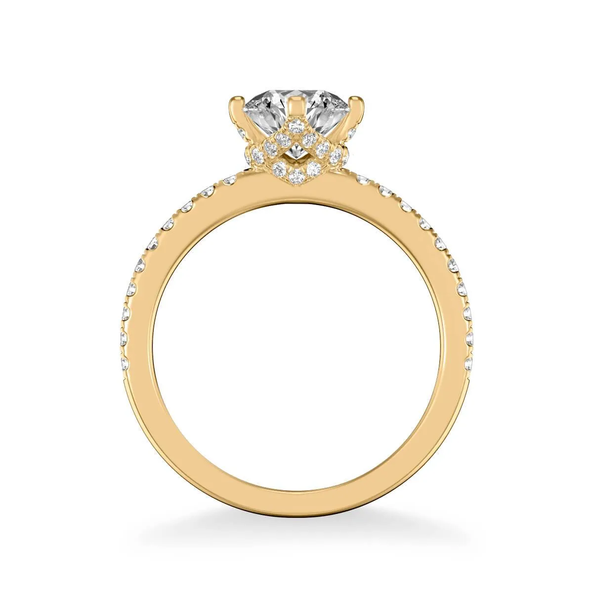 Ashlyn Classic Side Stone Diamond Engagement Ring