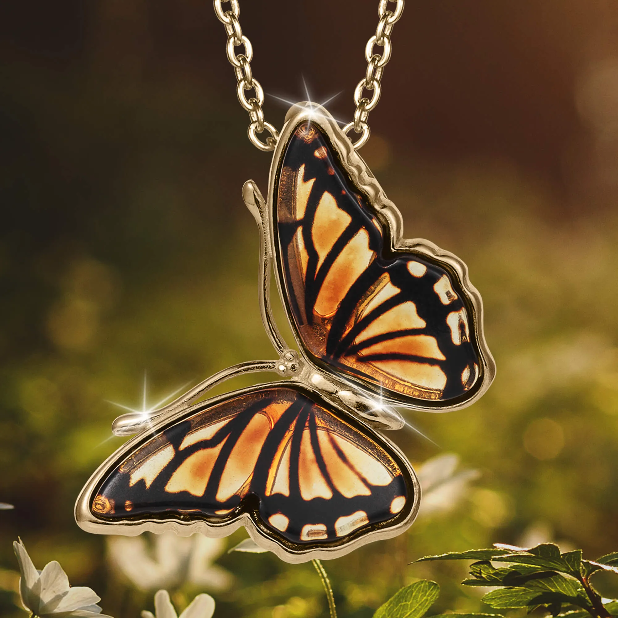 Baltic Amber Butterfly Pendant