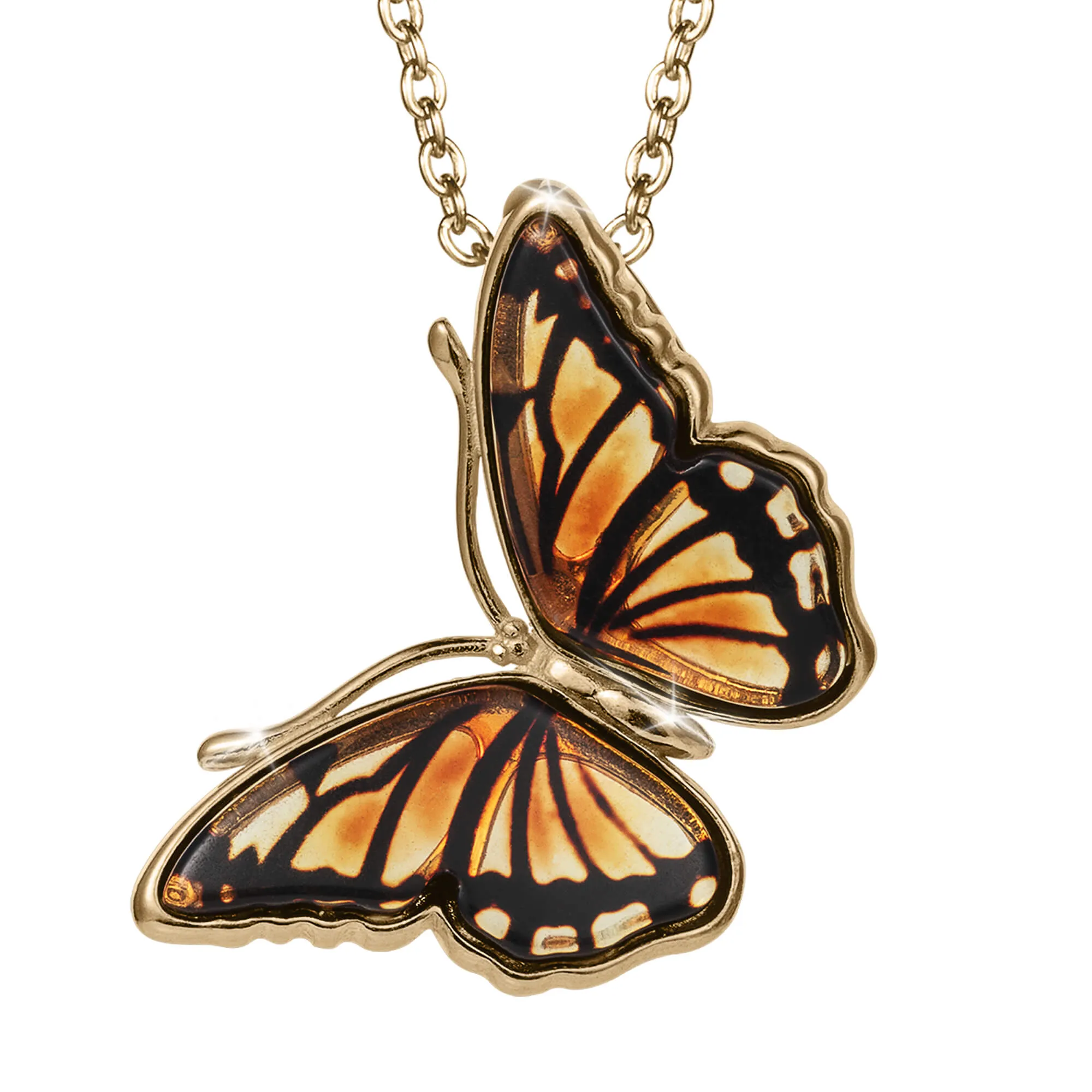 Baltic Amber Butterfly Pendant