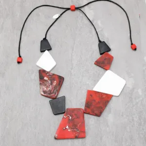 Black and Red Florence Statement Necklace