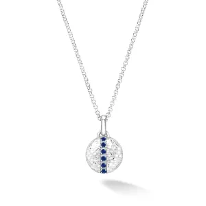 Blue Sapphire 13mm Round Lumiere Locket