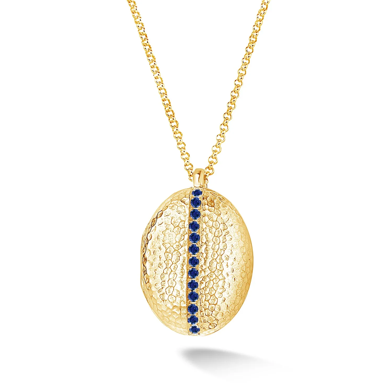 Blue Sapphire 26mm Oval Lumiere Locket