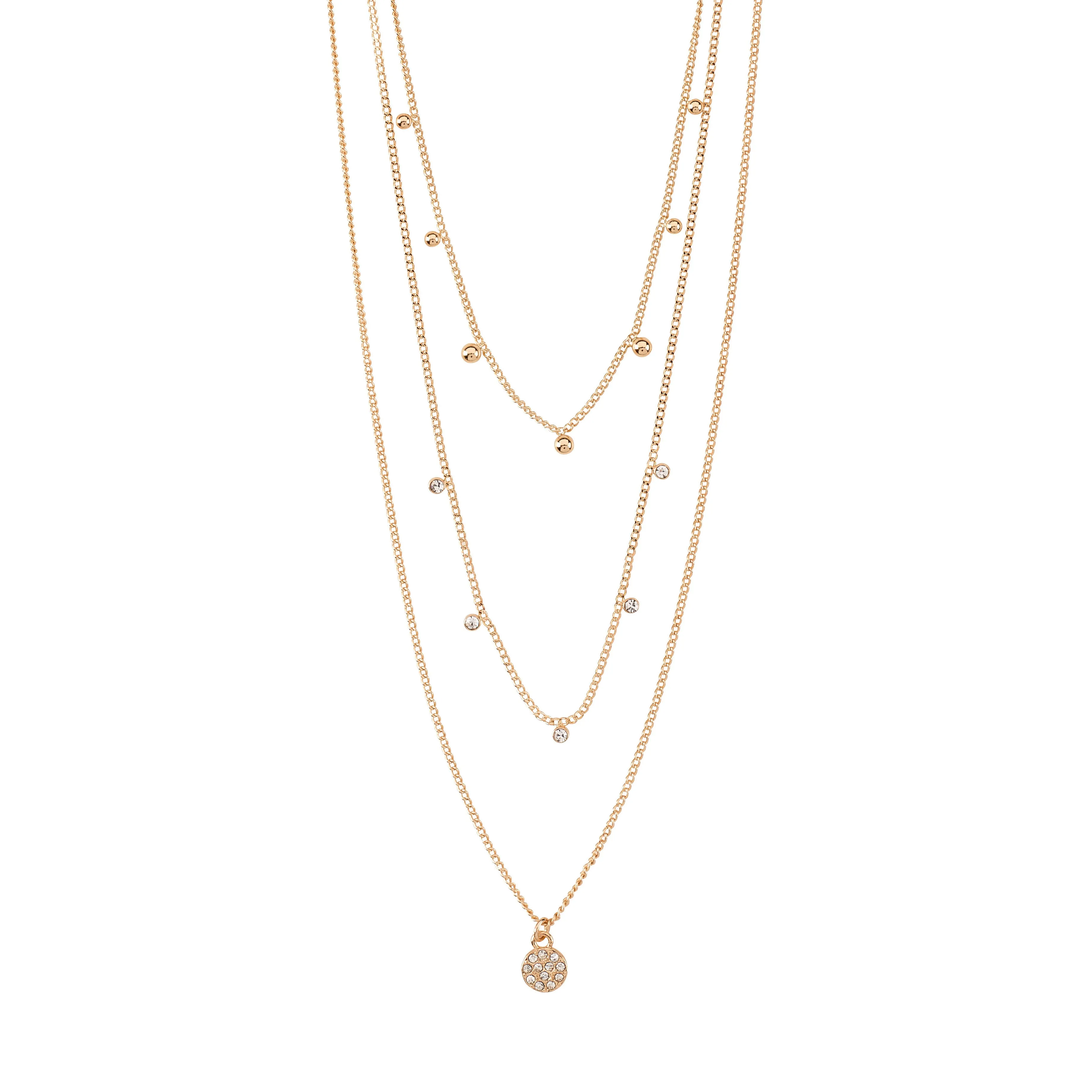 CHAYENNE recycled crystal necklace rosegold-plated