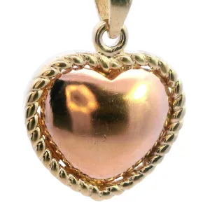 Cherished Memories Await - Exquisite 9ct Yellow Gold Puff Heart Pendant