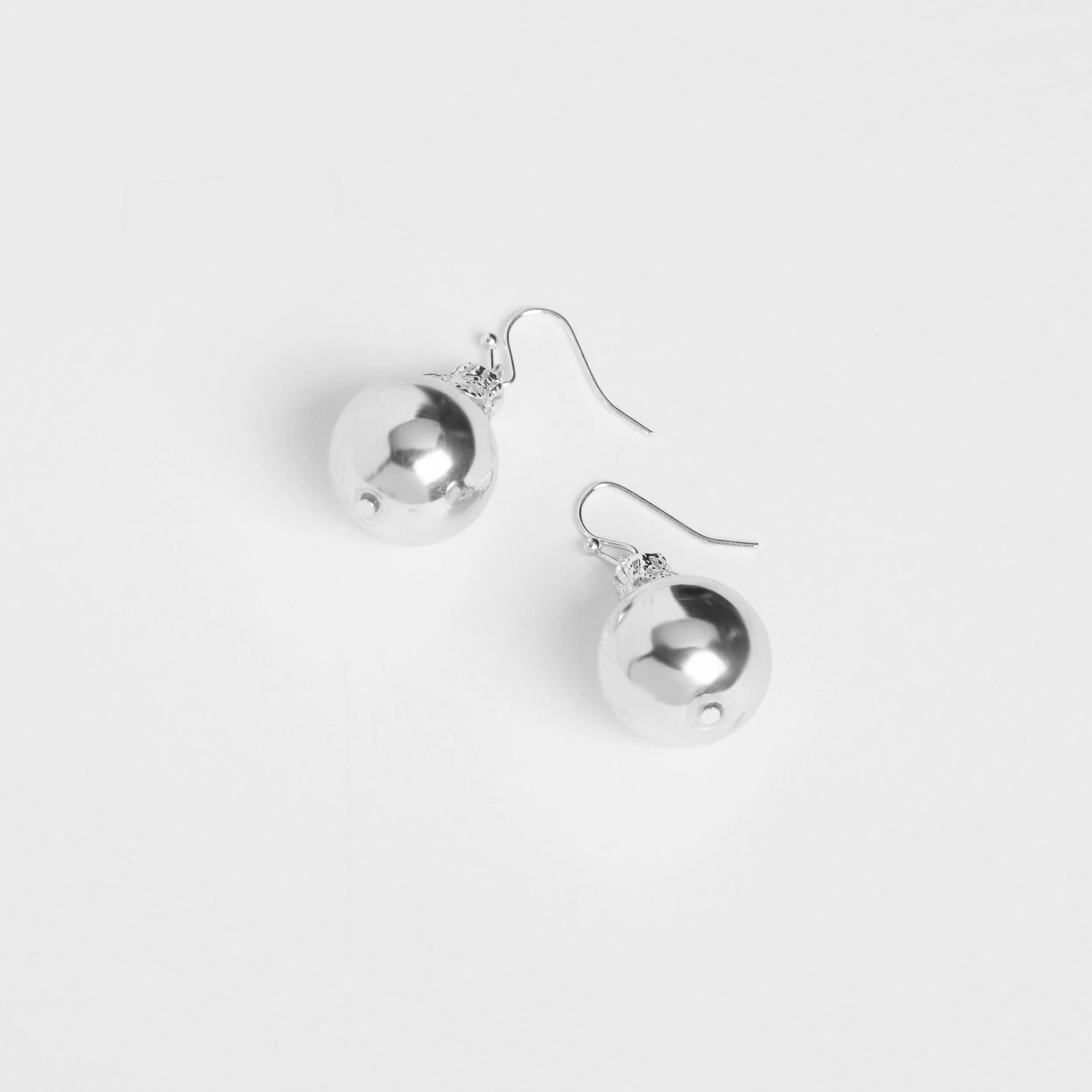 Christmas Ornament Earring - Silver