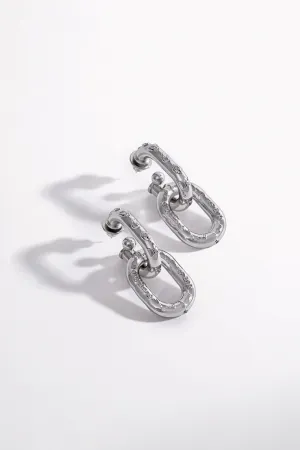 COSMIC CARTOUCHE EARRINGS SILVER