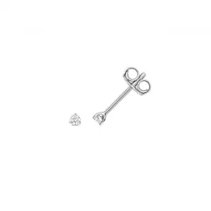 Diamond Jewellery 18ct White Gold Diamond 3 Claw Earring Studs EDQ335W