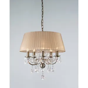 Diyas IL30047 Olivia Pendant Soft Bronze Shade