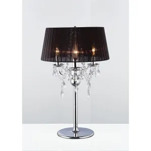 Diyas IL30062/BL Olivia Table Lamp Black Shade