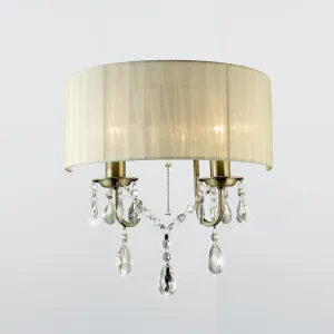 Diyas IL30064/CR Olivia Wall Lamp Cream Shade