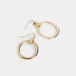 Double Ring Dangles - Gold