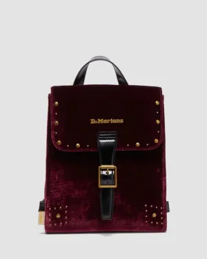 Dr Martens Mini Velvet Backpack - Cherry Red Velvet & Black PU