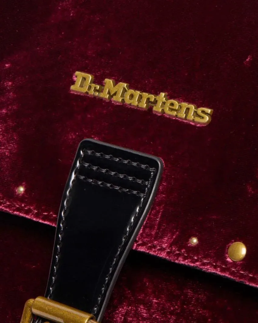 Dr Martens Mini Velvet Backpack - Cherry Red Velvet & Black PU