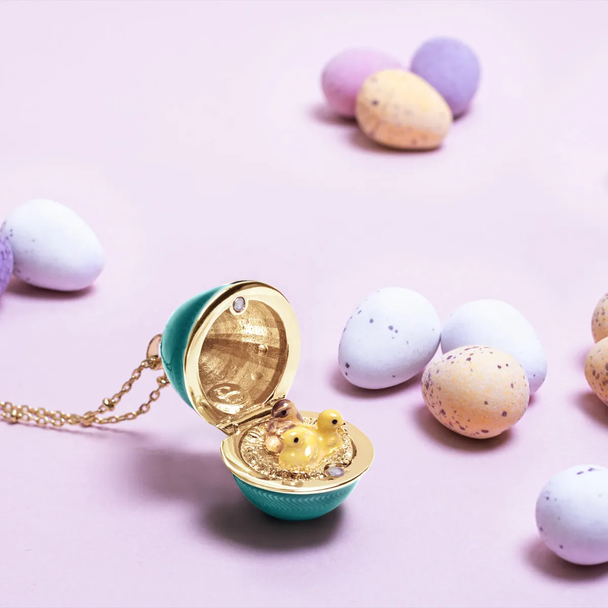 Duckling Easter Egg Locket