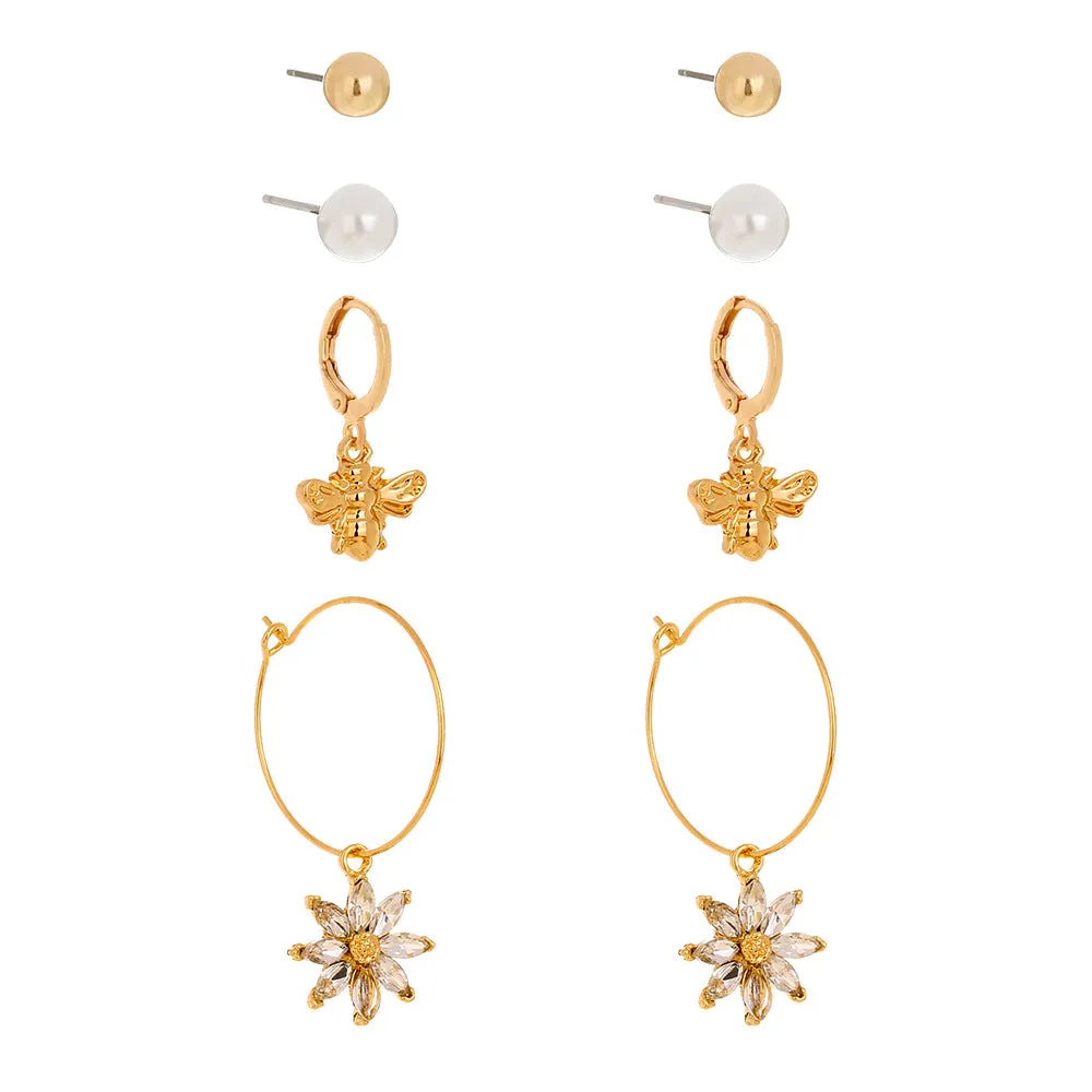 Earrings Pearl Earrings Butterfly-Patterned Short Style Earrings