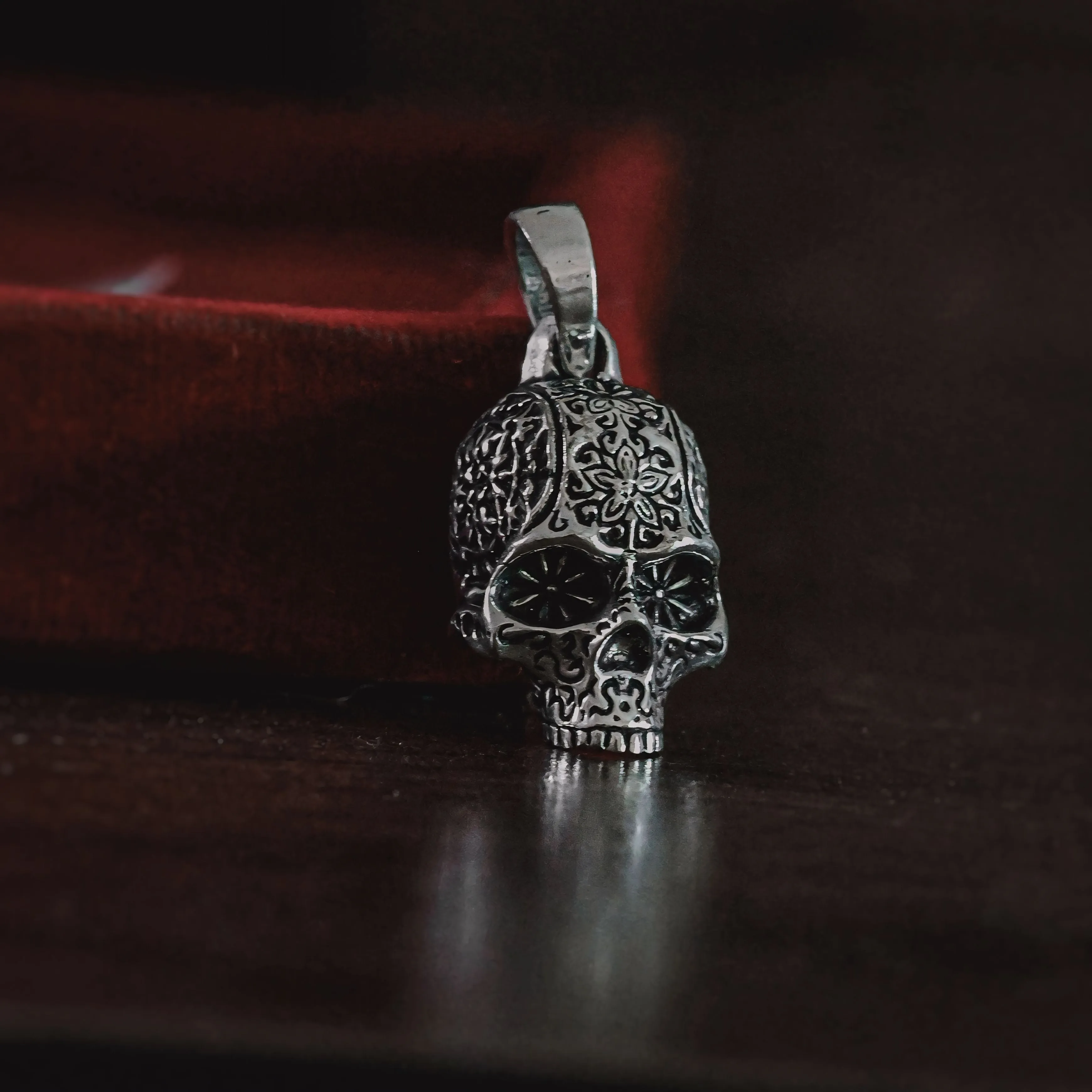 Engraved Skull Pendant