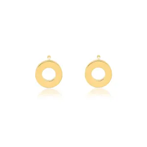 ER001G B.Tiff Gold Open Circle Stud Earrings