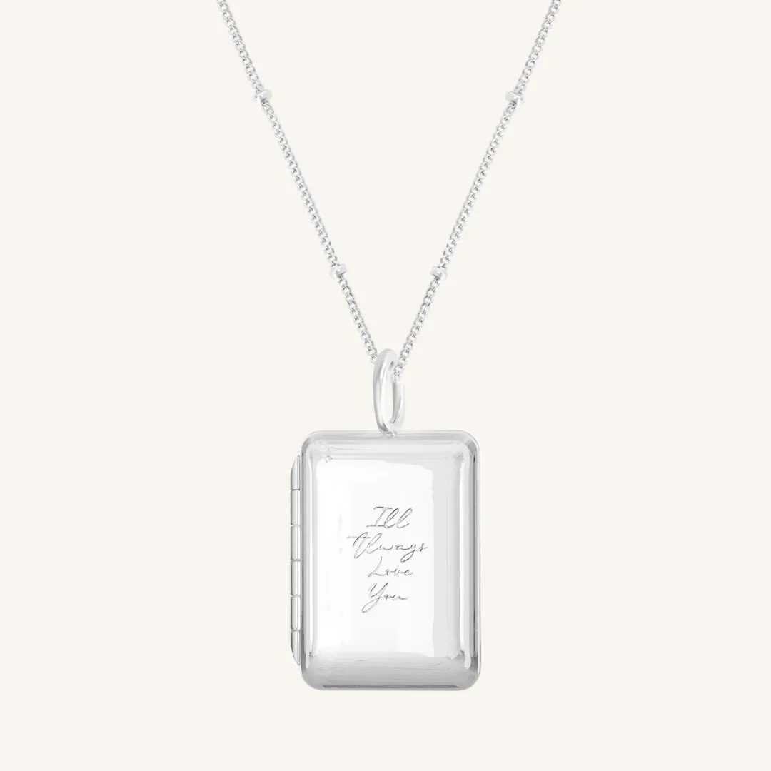 Etch Story Photo Locket Necklace