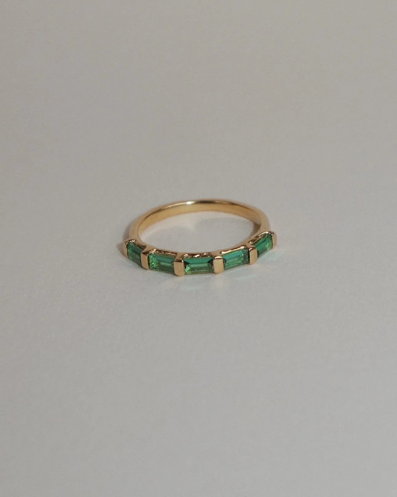 'Evie' Eternity Green Ring