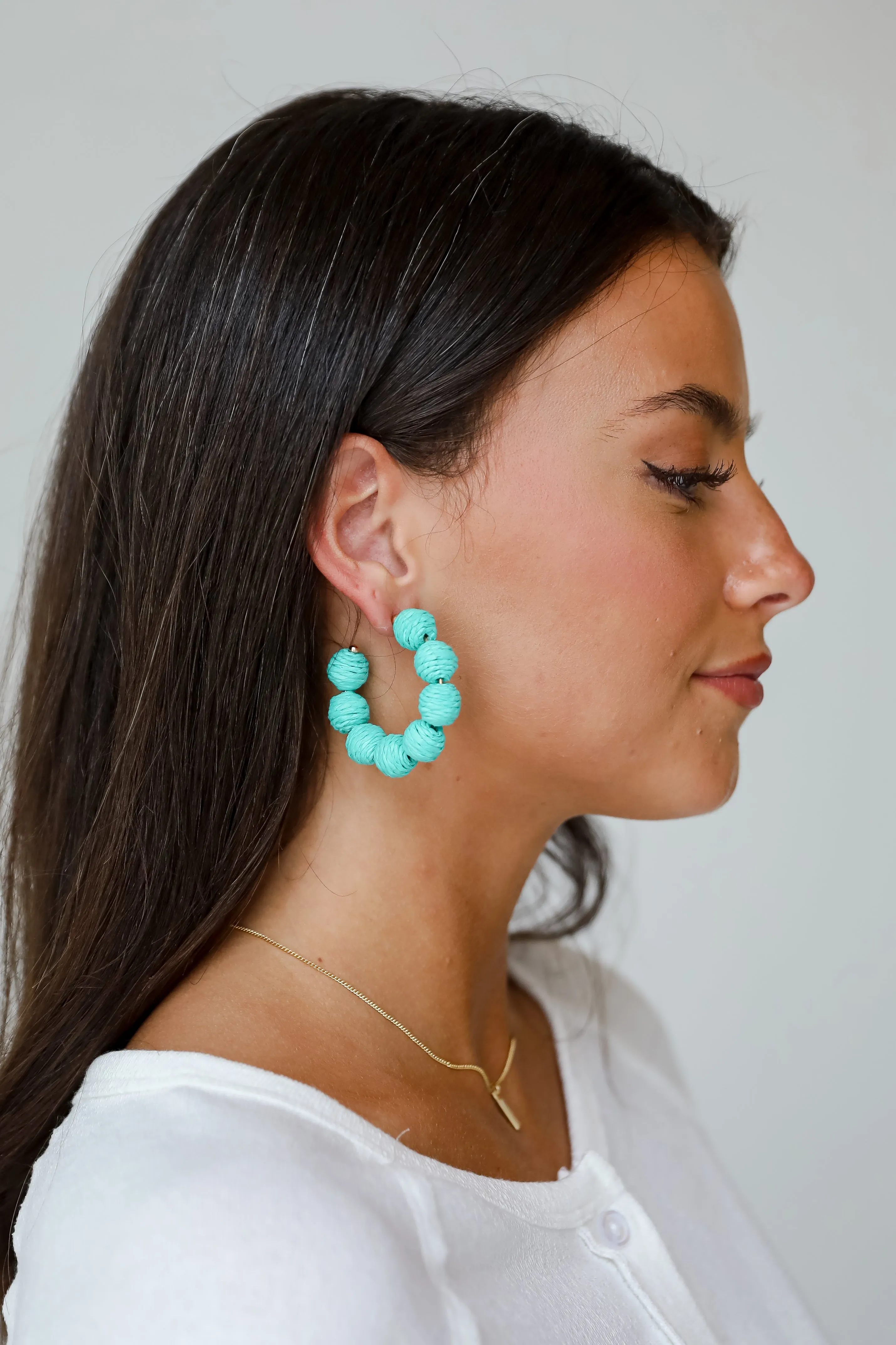 FINAL SALE - Aurora Straw Hoop Earrings