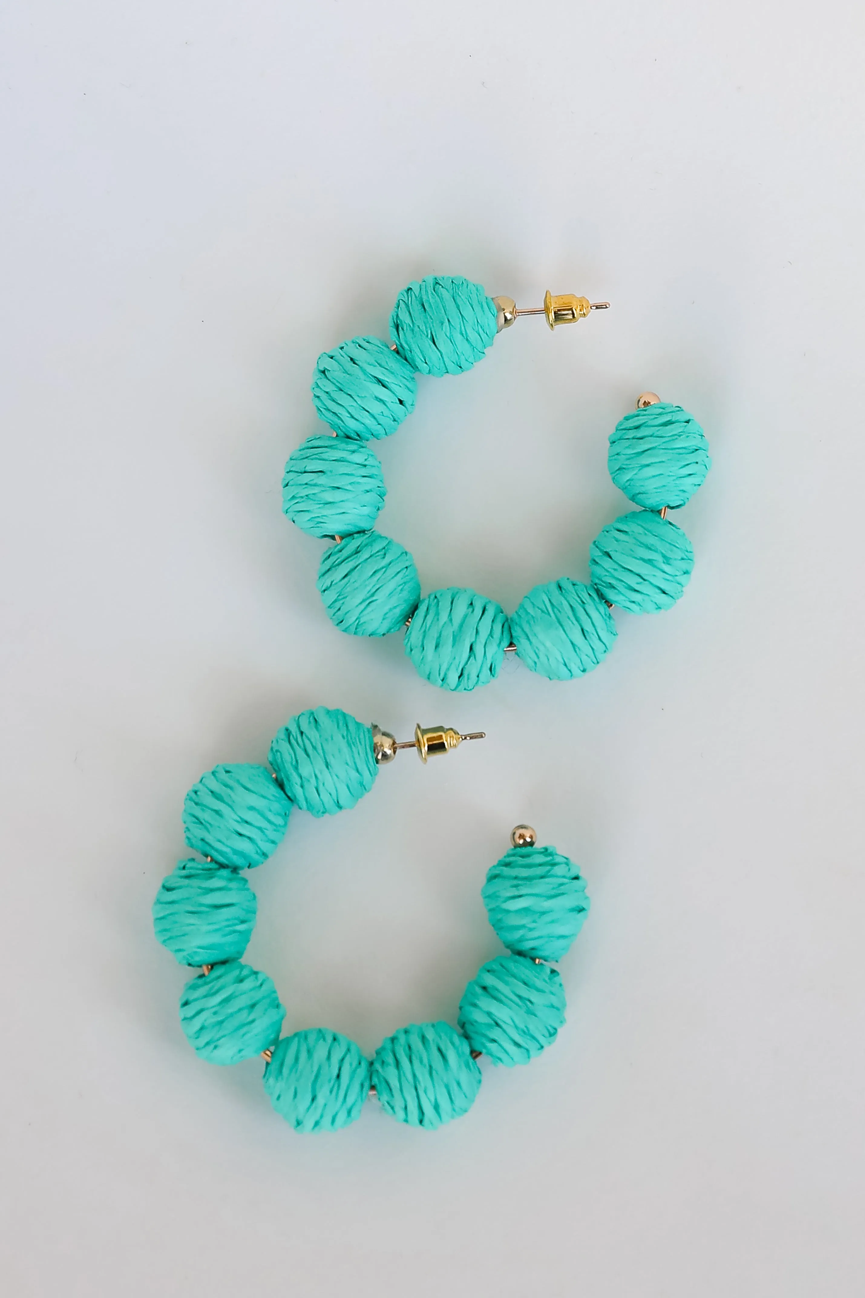 FINAL SALE - Aurora Straw Hoop Earrings