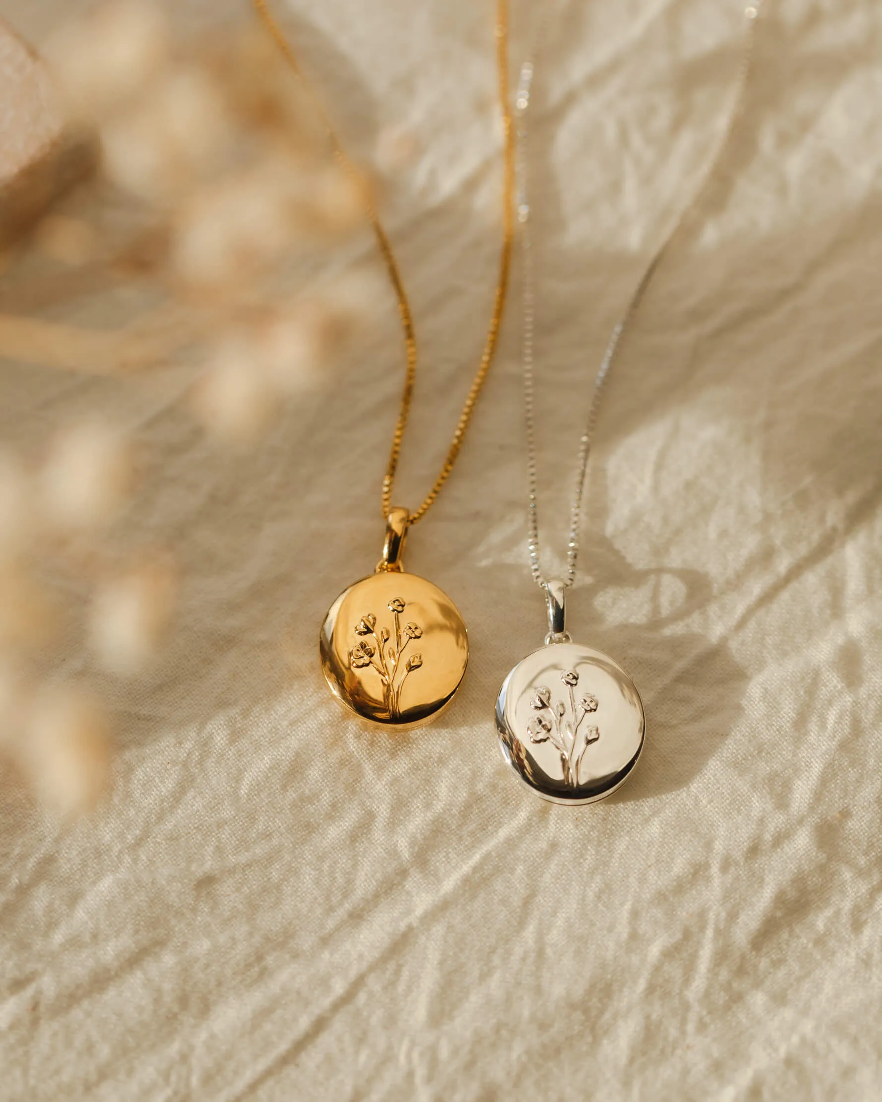 Floral Locket Necklace