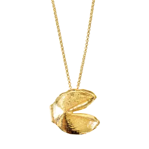 Fortune Cookie Locket (Signature) - Gold