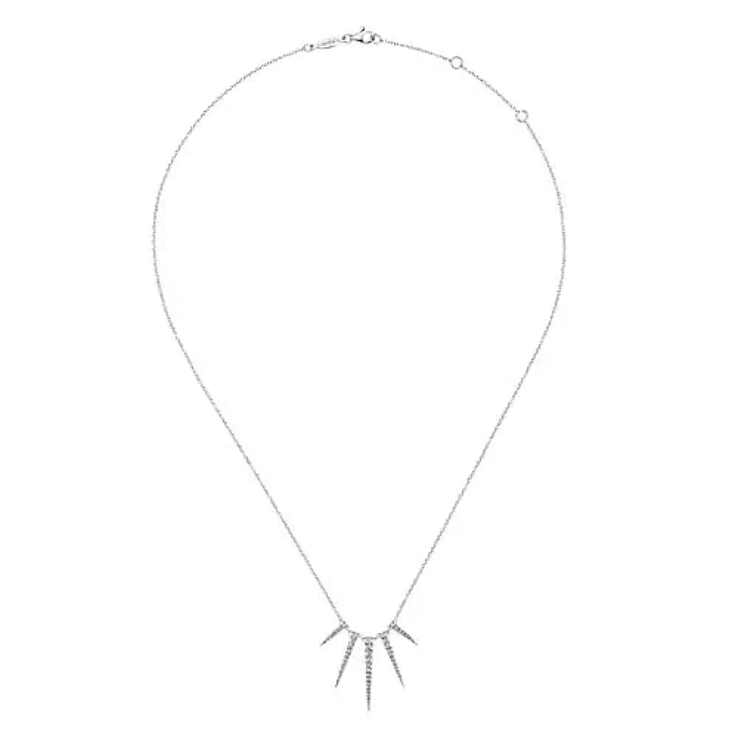 Gabriel & Co. Edgy Spikes Diamond Necklace